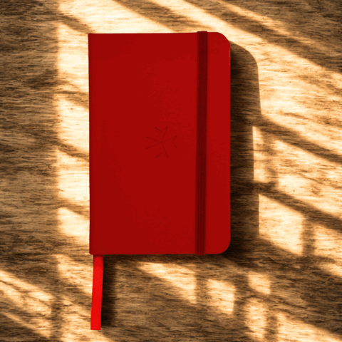 Petit carnet de notes rouge