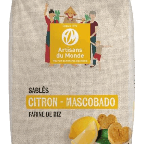 Sablés citron Mascobado bio - 125g - 12080