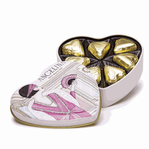 Boîte coeurs pralinés au chocolat