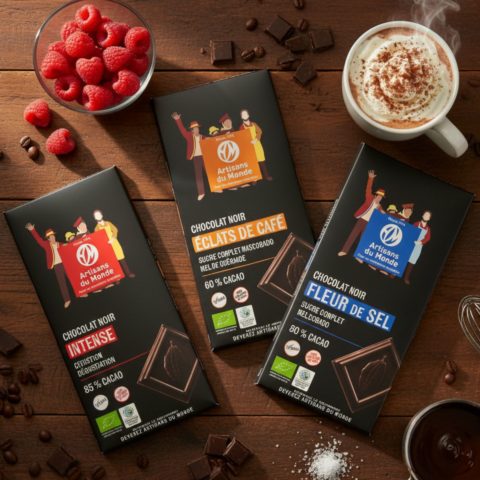 Lot de 3 tablettes chocolat bio