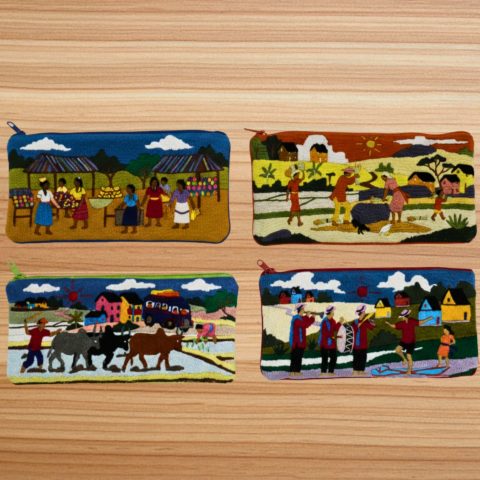 Pochette brodée - OMF