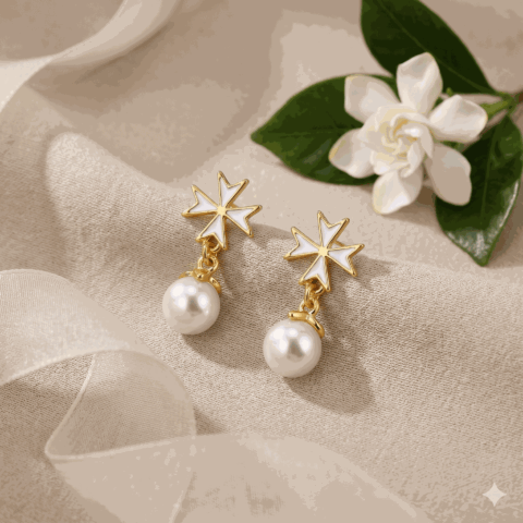Boucles d'oreilles Ordre de Malte France