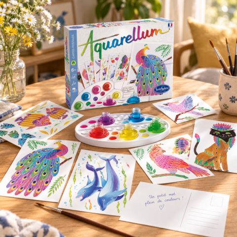 Aquarelle : 8 cartes postales animaux