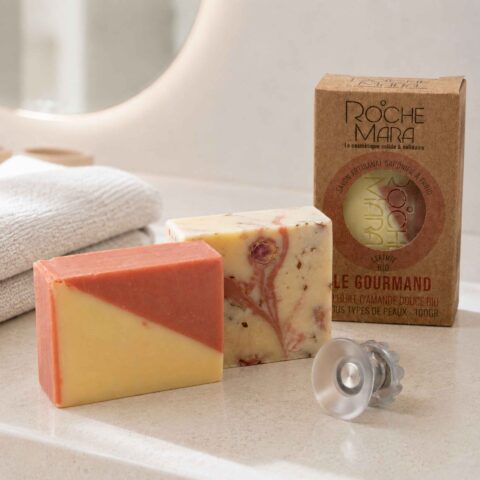 Duo de savons et porte-savon